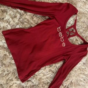 Bebe maroon long sleeve